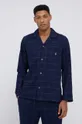 Βαμβακερές πιτζάμες Polo Ralph Lauren σκούρο μπλε