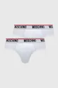 biały Moschino Underwear Slipy (2-pack) Męski