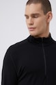 Icebreaker Longsleeve wełniany 200 Oasis LS Half Zip IB1043670011 czarny