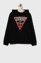 Guess Hanorac de bumbac pentru copii print negru L92Q09.KAUG0