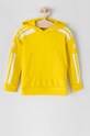 Dječja dukserica adidas Performance bez uzorka zlatna GP6431