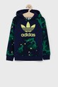 Dětská mikina adidas Originals H20312 s kapucí námořnická modř H20312