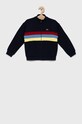 Lacoste Hanorac de bumbac pentru copii melanj bleumarin SJ7546