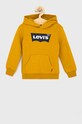 Dětská mikina Levi's s kapucí žlutá 8E8778.NEW.B