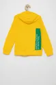 United Colors of Benetton Bluza bawełniana dziecięca żółty