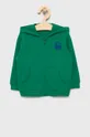 zielony United Colors of Benetton Bluza bawełniana dziecięca Chłopięcy