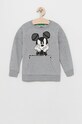 United Colors of Benetton Hanorac de bumbac pentru copii print gri 3JR4C15EE