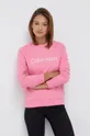 rózsaszín Calvin Klein pamut melegítőfelső