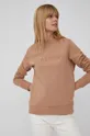 καφέ Βαμβακερή μπλούζα Calvin Klein
