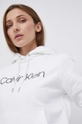 biela Bavlnená mikina Calvin Klein