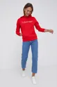 Calvin Klein Bluza bawełniana czerwony