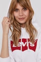 Βαμβακερή μπλούζα Levi's λευκό 18487.0024