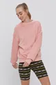 Βαμβακερή μπλούζα Reebok Classic ροζ
