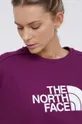 μωβ Βαμβακερή μπλούζα The North Face