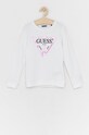 Guess Bluza bawełniana dziecięca nadruk biały J74Q10.KAUG0