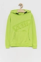 зелёный Детская хлопковая кофта Guess Для девочек