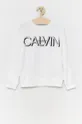 biały Calvin Klein Jeans Bluza dziecięca IG0IG01006.4890 Dziewczęcy