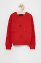 κόκκινο Παιδική βαμβακερή μπλούζα Tommy Hilfiger Για κορίτσια