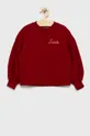 κόκκινο Παιδική βαμβακερή μπλούζα Lacoste Για κορίτσια