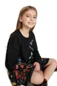 czarny Desigual Bluza bawełniana dziecięca 21WGSK06 Dziewczęcy