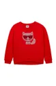 czerwony Karl Lagerfeld - Bluza bawełniana dziecięca Z15338.156.162 Dziewczęcy
