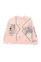różowy KENZO KIDS - Bluza bawełniana dziecięca Dziewczęcy