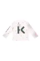 Детская хлопковая кофта Kenzo Kids розовый