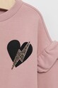 Fete United Colors of Benetton Hanorac de bumbac pentru copii 3J74C15CO roz