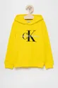 żółty Calvin Klein Jeans Bluza bawełniana dziecięca IU0IU00073.4890 Dziecięcy