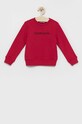 Calvin Klein Jeans - Dětská bavlněná mikina bez kapuce růžová IU0IU00162.4890