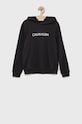 Дитяча бавовняна кофта Calvin Klein Jeans з капюшоном чорний IU0IU00163.4890