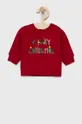 czerwony Name it Bluza bawełniana dziecięca Dziecięcy