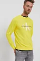 żółty Calvin Klein Jeans Bluza bawełniana J30J315595.4890