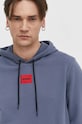 HUGO bluza bawełniana niebieski 50458700
