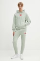 HUGO bluza bawełniana 50458700 zielony AA00