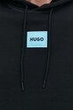 Βαμβακερή μπλούζα HUGO 50458700 μαύρο