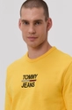 žltá Bavlnená mikina Tommy Jeans