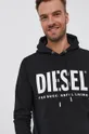 czarny Diesel Bluza bawełniana