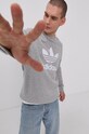 adidas Originals bombažni pulover H06650 siva AW21