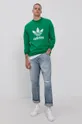 Βαμβακερή μπλούζα adidas Originals πράσινο