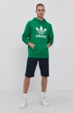 Бавовняна кофта adidas Originals зелений