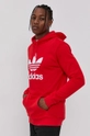 crvena Pamučna dukserica adidas Originals Muški