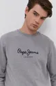 sivá Bavlnená mikina Pepe Jeans