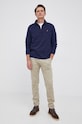 Хлопковый свитер Polo Ralph Lauren 710671929029 тёмно-синий AW21