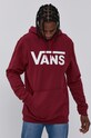 Bavlněná mikina Vans burgundské VN0A456BZBS1