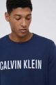 Pyžamové tričko s dlhým rukávom Calvin Klein Underwear tmavomodrá