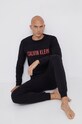 Calvin Klein Underwear Longsleeve piżamowy bawełna czarny 000NM1960E.4890