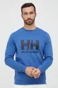 modra Bombažen pulover Helly Hansen