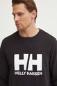 Bavlněná mikina Helly Hansen černá 34000