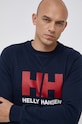 Бавовняна кофта Helly Hansen темно-синій 34000